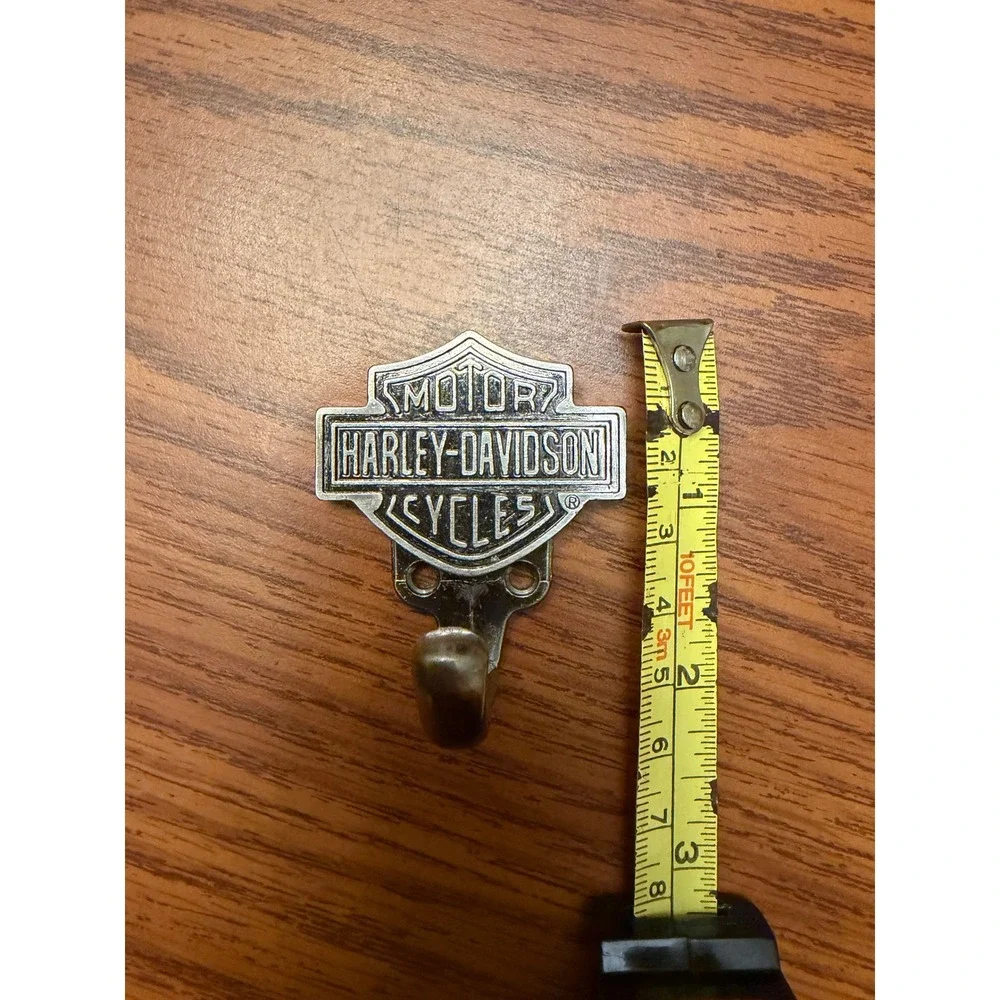 Harley-Davidson Metal Wall Hook Bar & Shield Logo Pewter Finish Decorative Hook